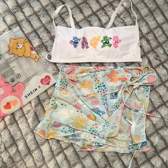 SHEIN X Care Bears Bikini and Cover Up Set - Picture 1 of 5